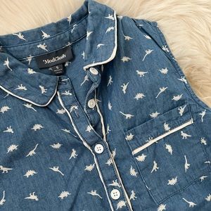 Modcloth Sleevless Dinosaur Shirt